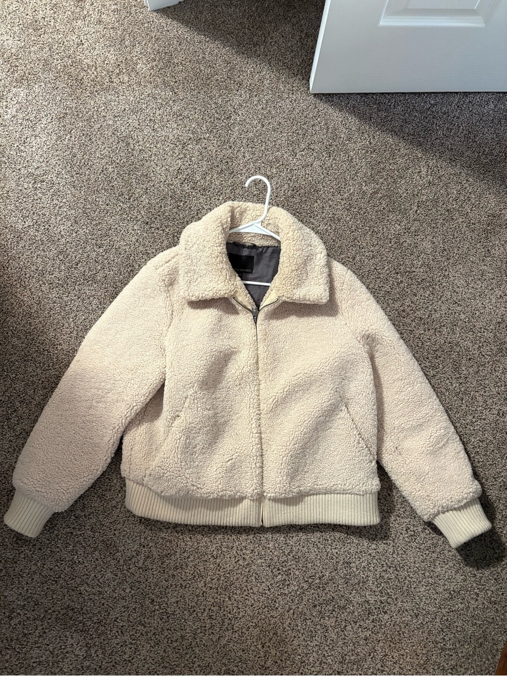 Banana Republic Cream Sherpa Puffer Jacket for Kids